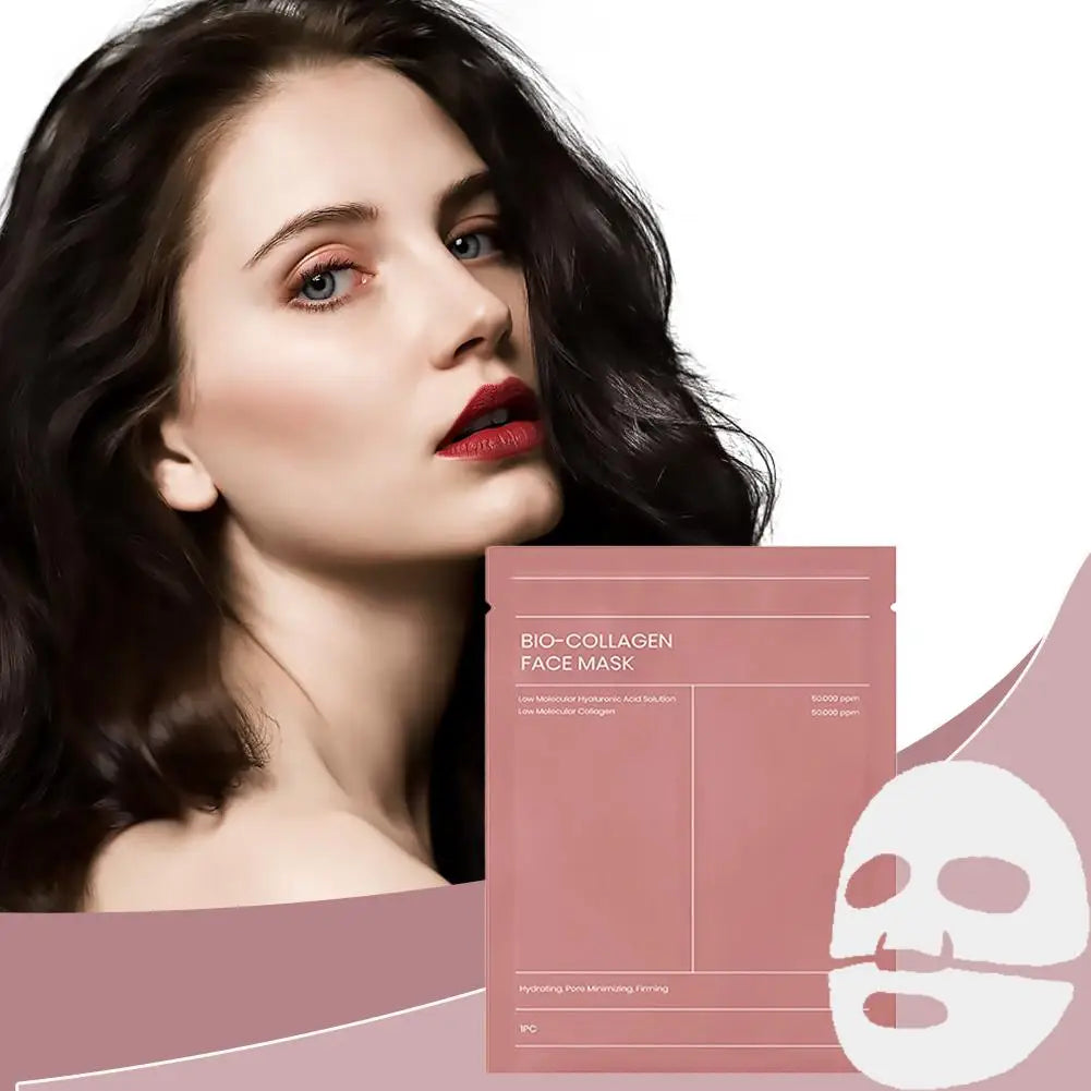 Faminique Bio-Collagen Ansiktsmaske – Fukter dypt og reduserer porer.